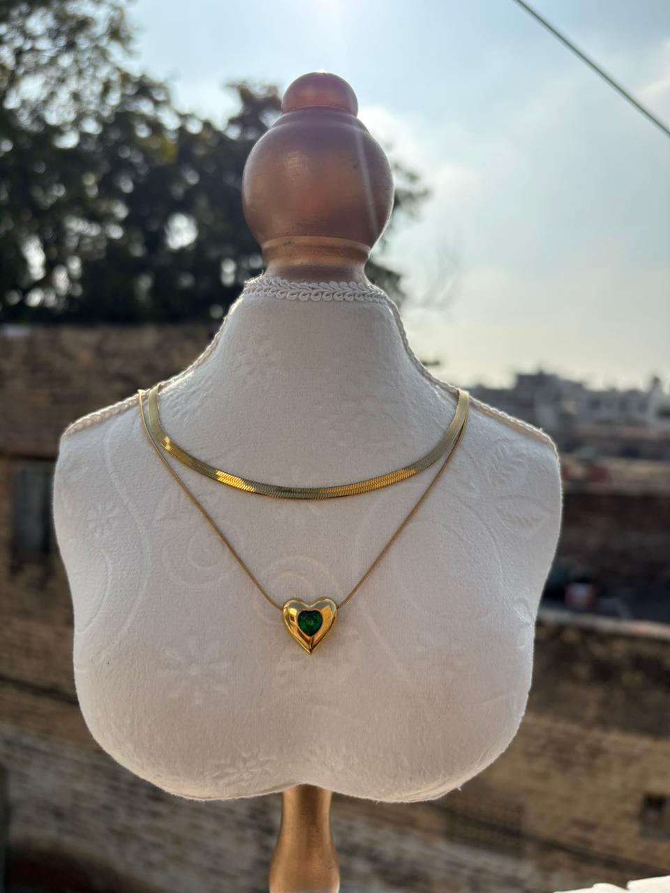 Emerald Heart Pendant π