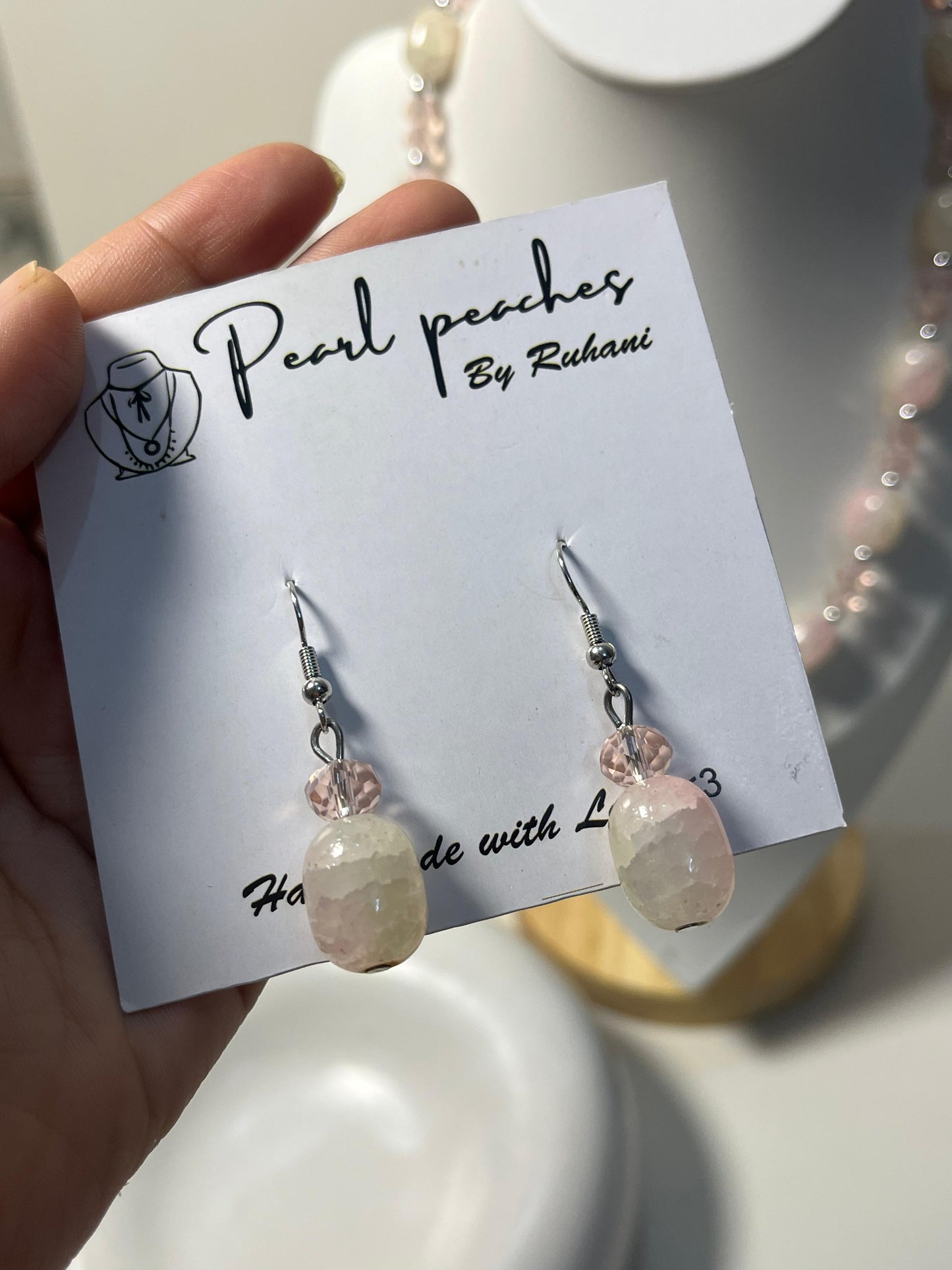 CottonGlow | Light Pink Beaded Set🌸🩷