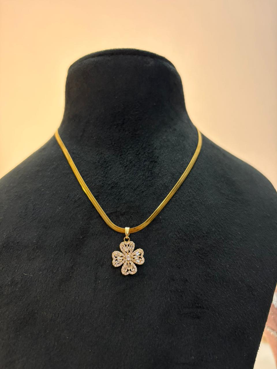 Floral Spark Pendant Necklace