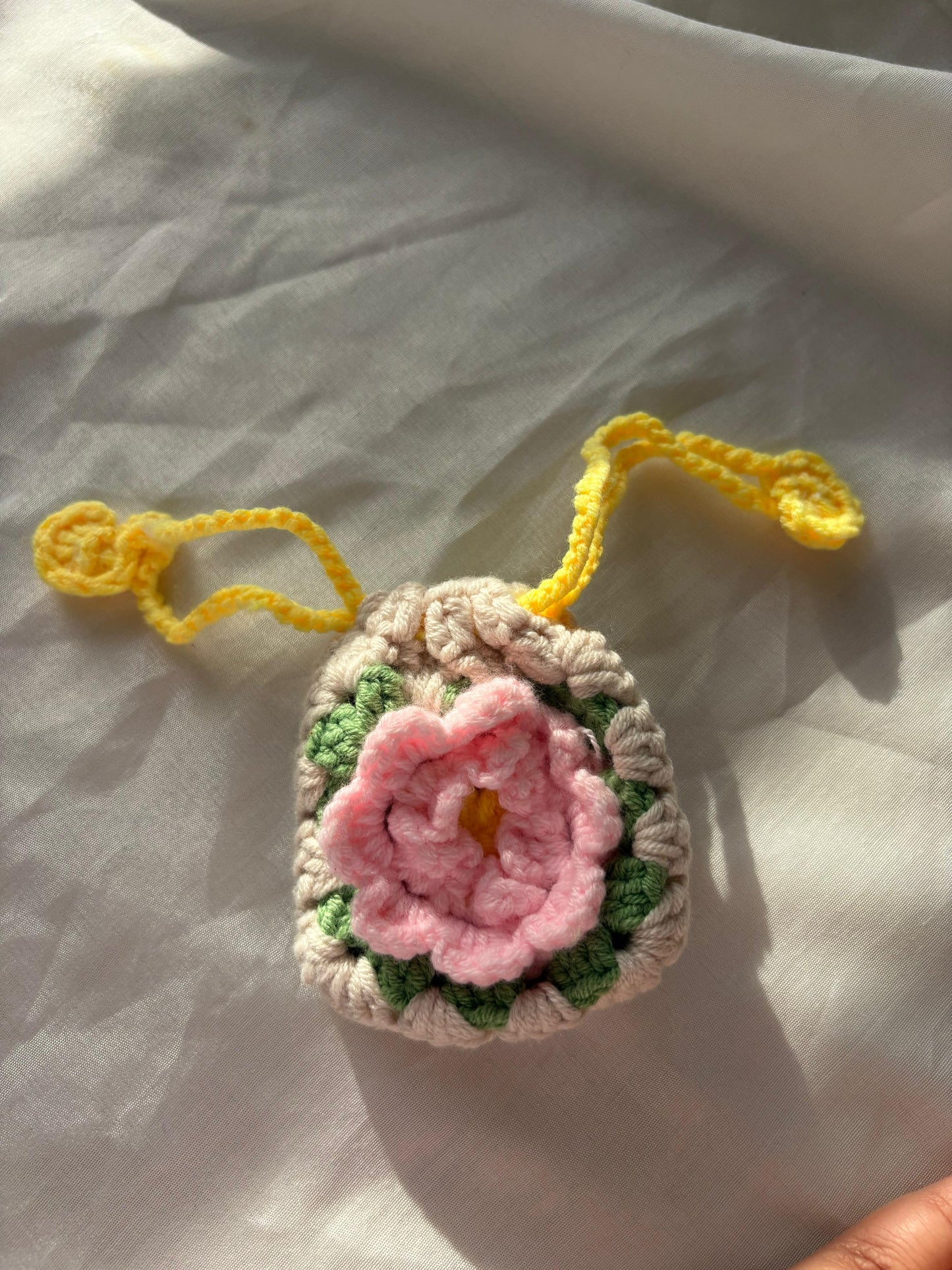 Enchanted Rose Crochet Pouch