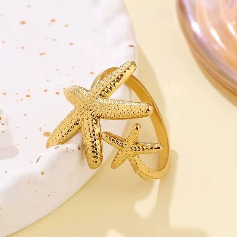 Starfish Beachy Gold Ringππ΄