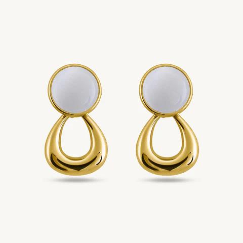 PearlEdge Earrings💛🌫️