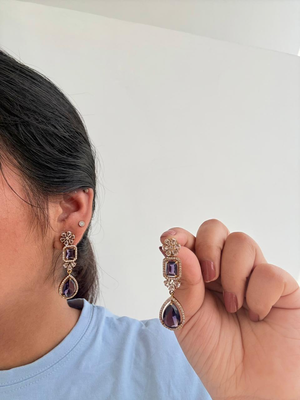 π Amethyst Grace Drop Earrings π