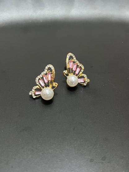 PearlFlit| Pink Earrings🐚🦋