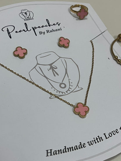 PetalWish | Pink Clover Charm Set🍀🌸