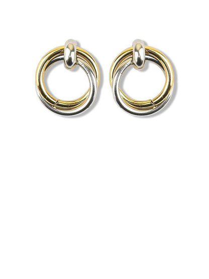 TrioGleam | Tricolor Earrings💛🤍🌸