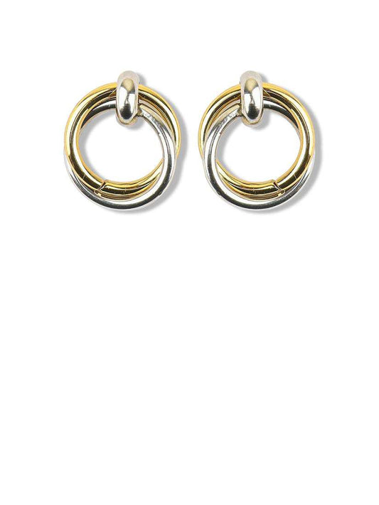 TrioGleam | Tricolor Earrings💛🤍🌸