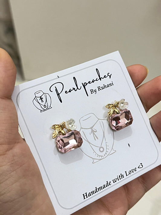 BlushBuzz Earrings | rosy pink🌸🐝