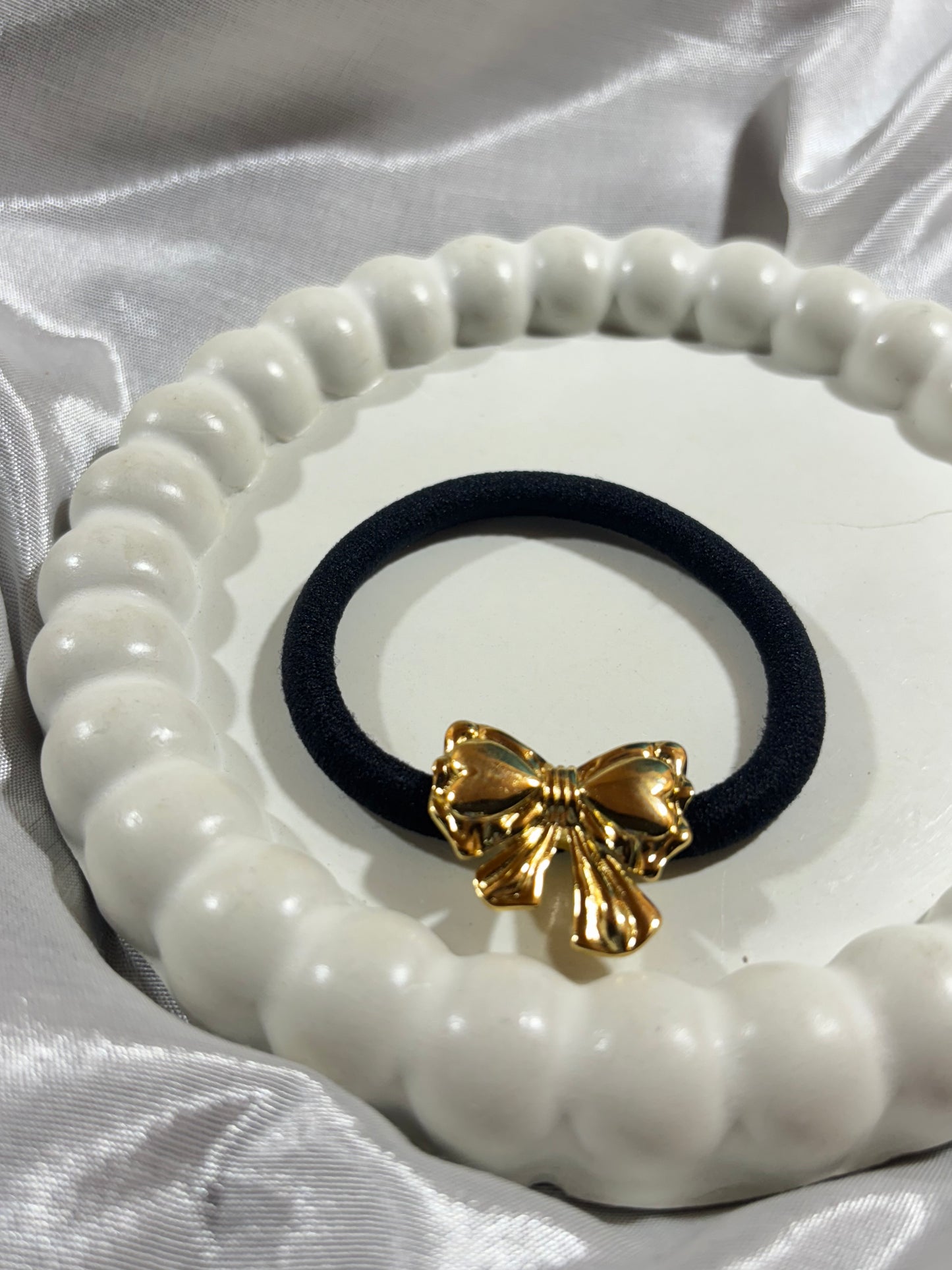 Glam Bow Hair Tie 💖🌟
