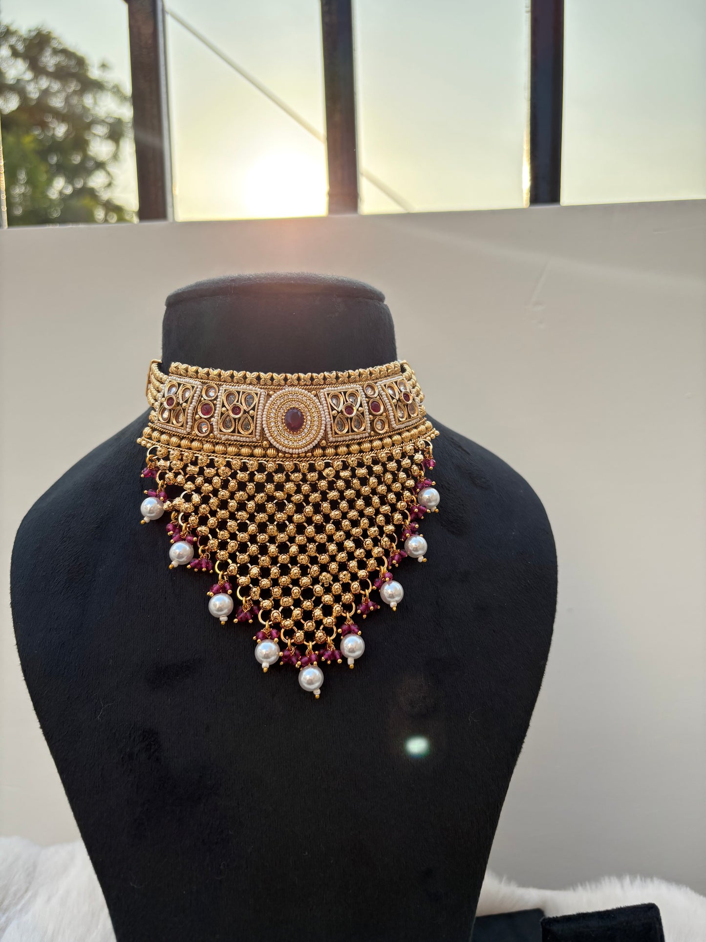 Noor-e-Ruby Choker Set ❤️✨