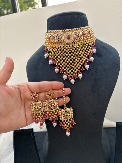 Noor-e-Ruby Choker Set ❤️✨
