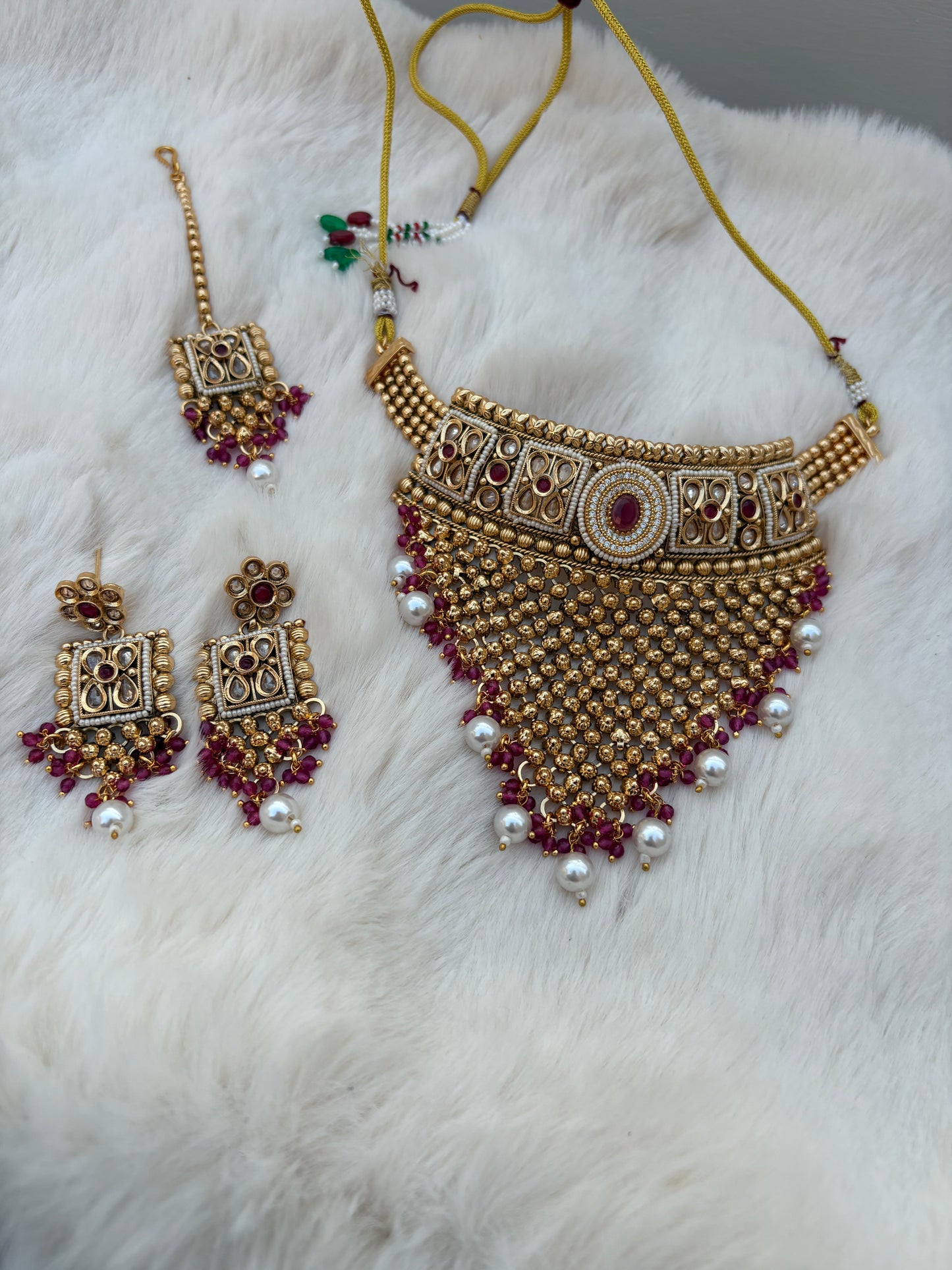 Noor-e-Ruby Choker Set ❤️✨