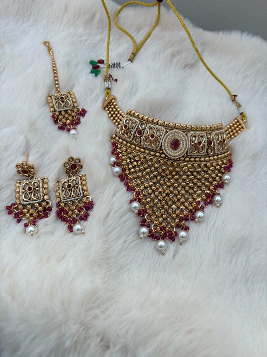 Noor-e-Ruby Choker Set ❤️✨