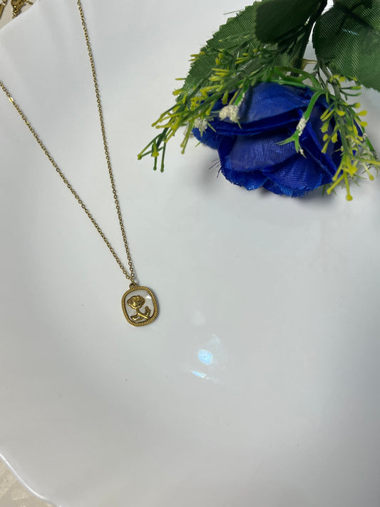Golden Bloom pendant 🌞🌹