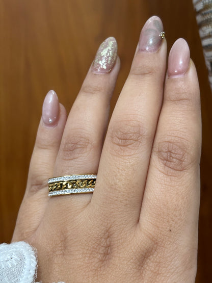 Regal Chainé Band Ring 👑💛