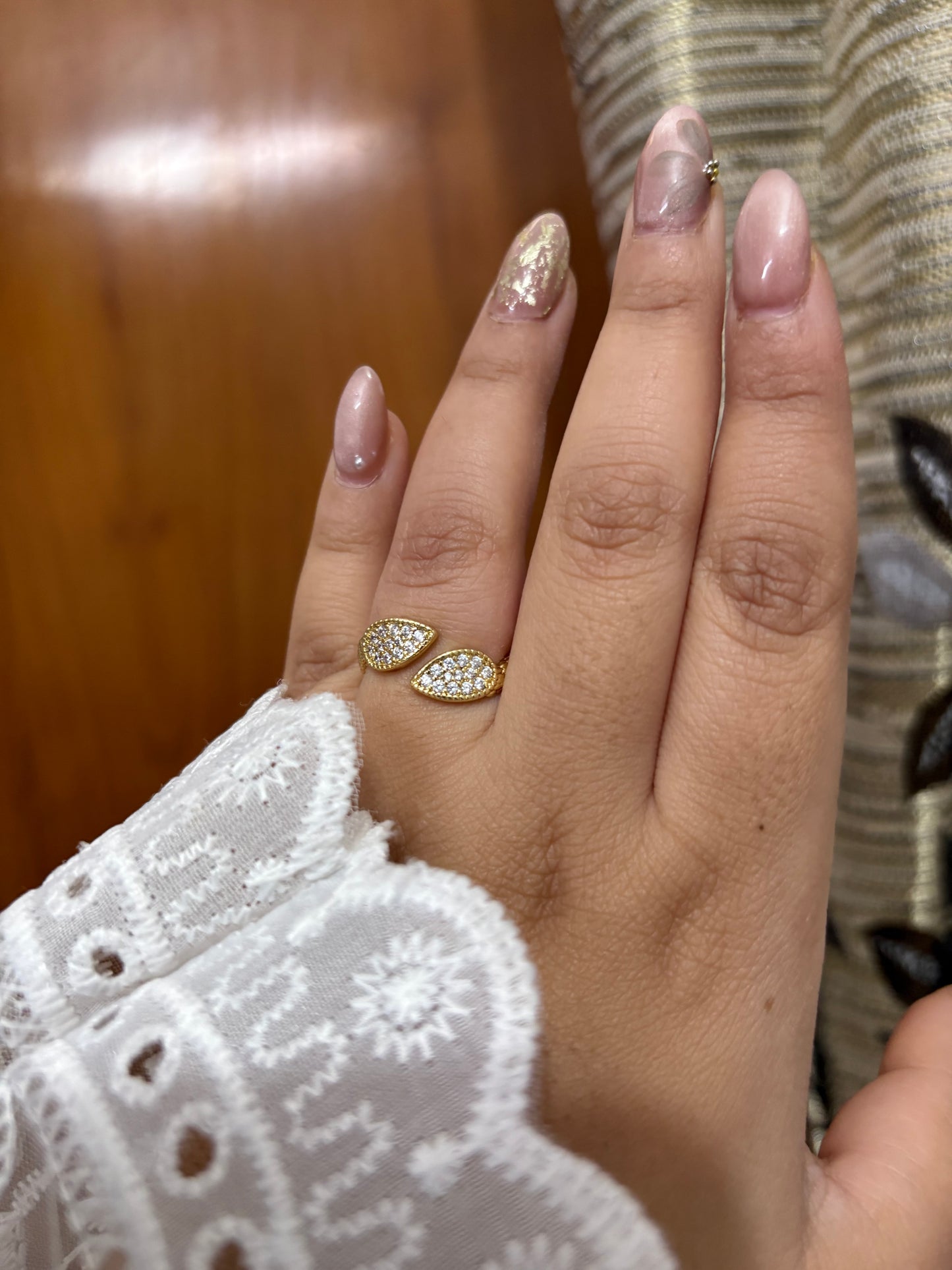 Twin Petal Spark Ring 🌸💎