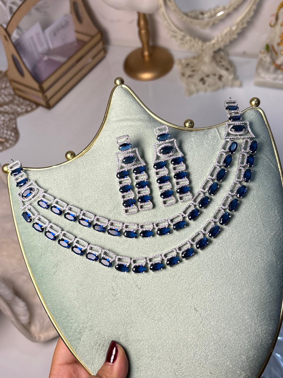 Sapphire Elegance Layered Set