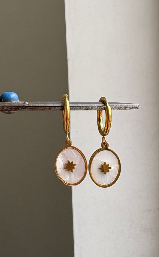 Celeste Star Drop Hoops