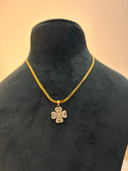 Floral Spark Pendant Necklace