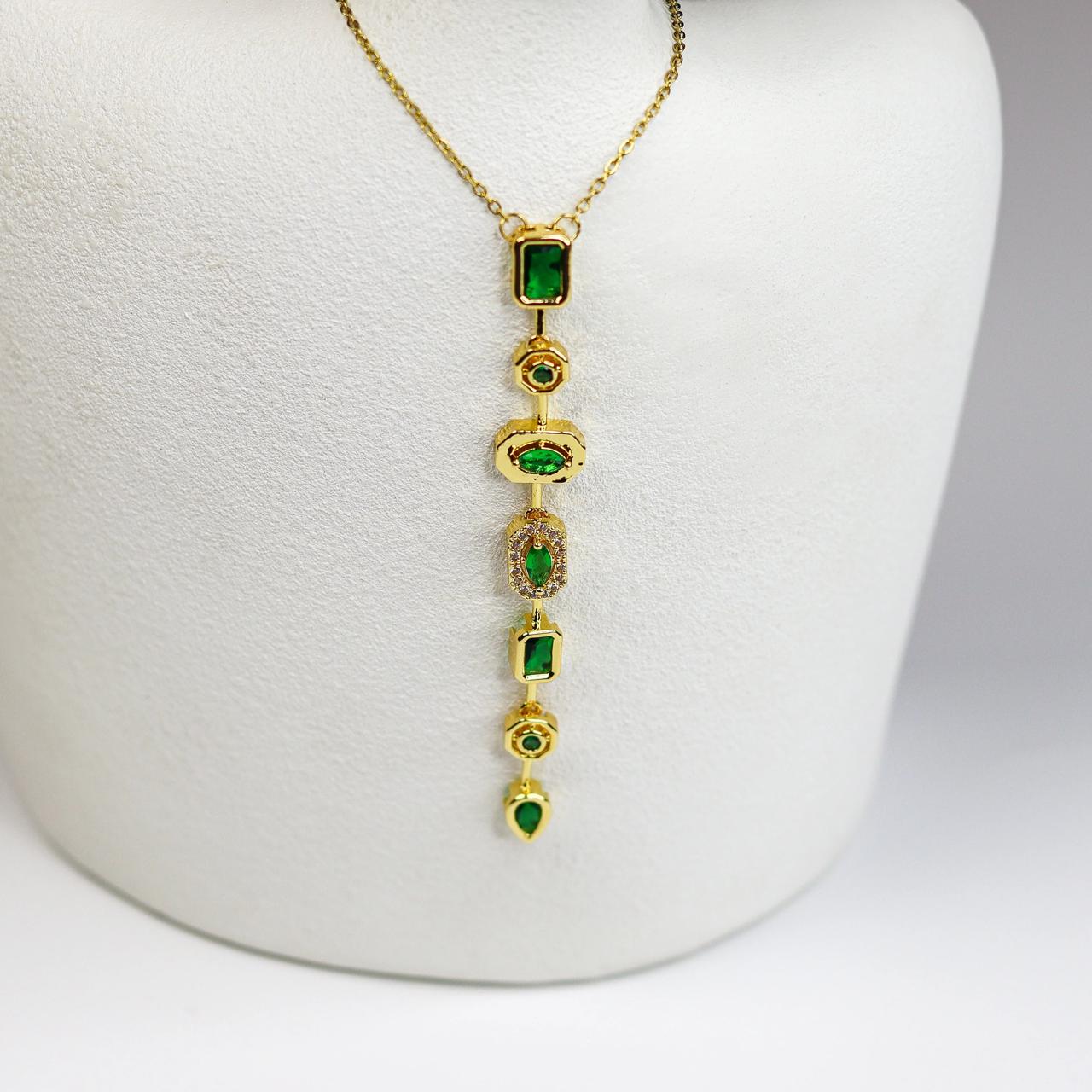 Emerald Cascade Statement Necklace