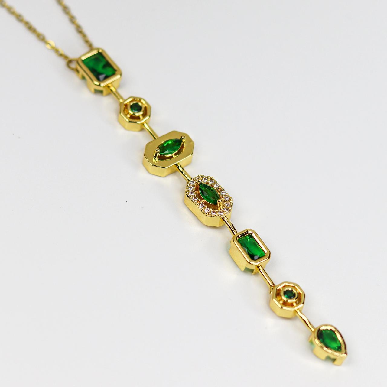 Emerald Cascade Statement Necklace