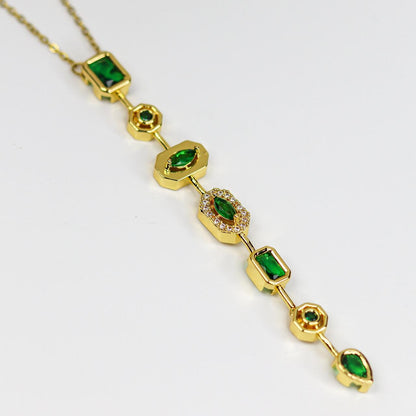 Emerald Cascade Statement Necklace
