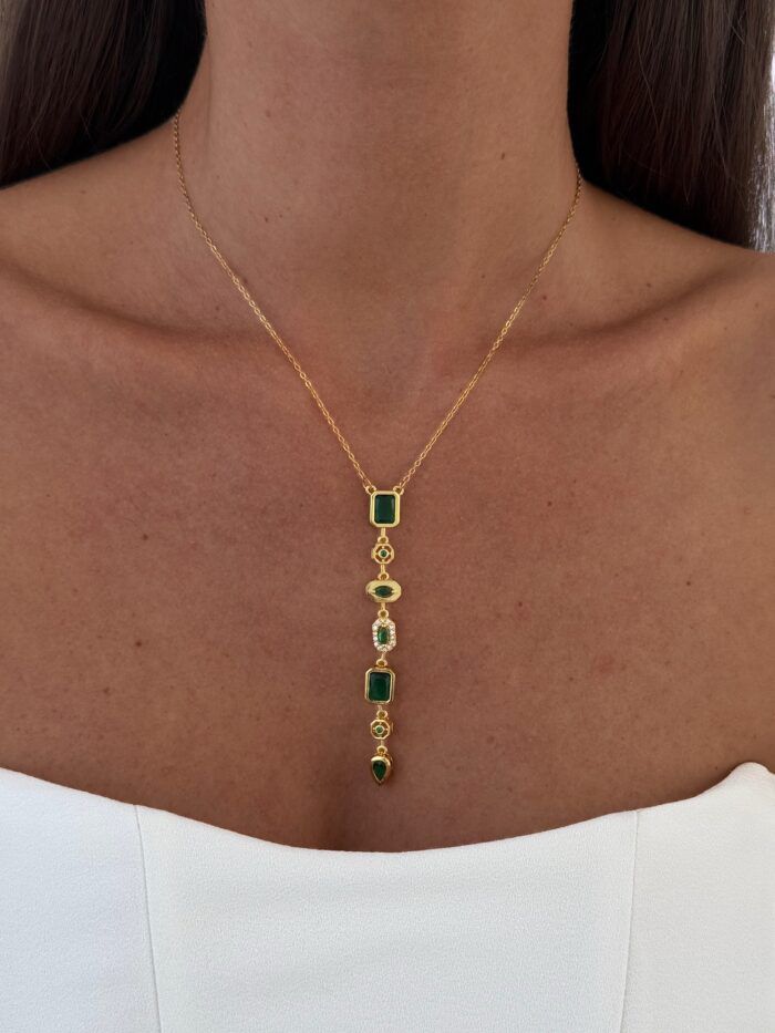 Emerald Cascade Statement Necklace