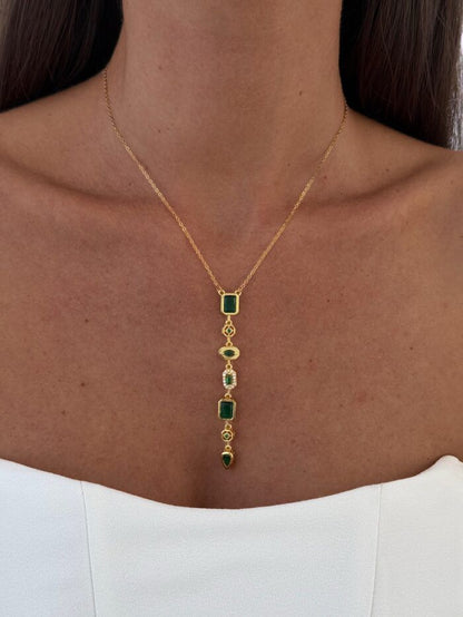 Emerald Cascade Statement Necklace