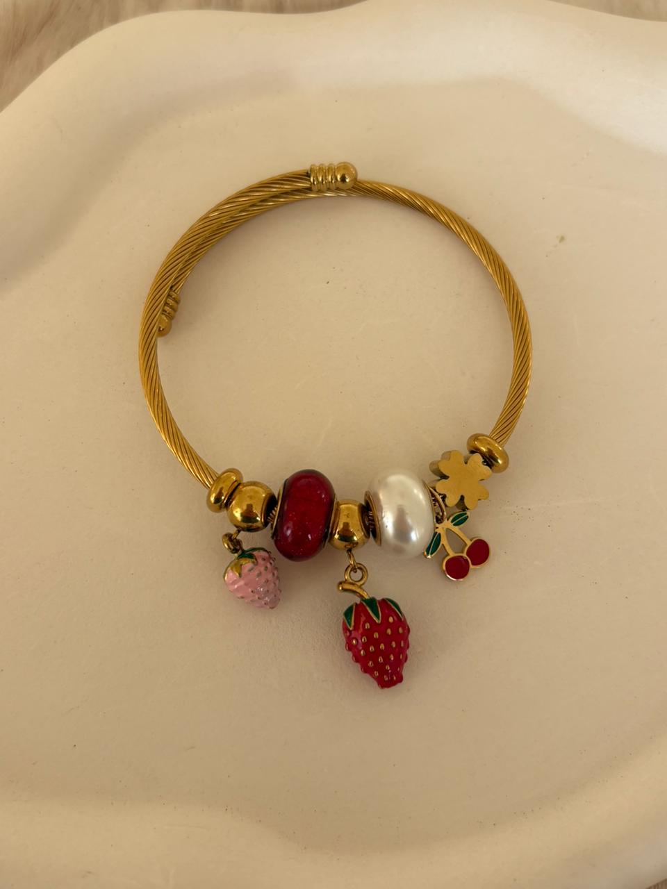 Berry Charm Gold Bracelet