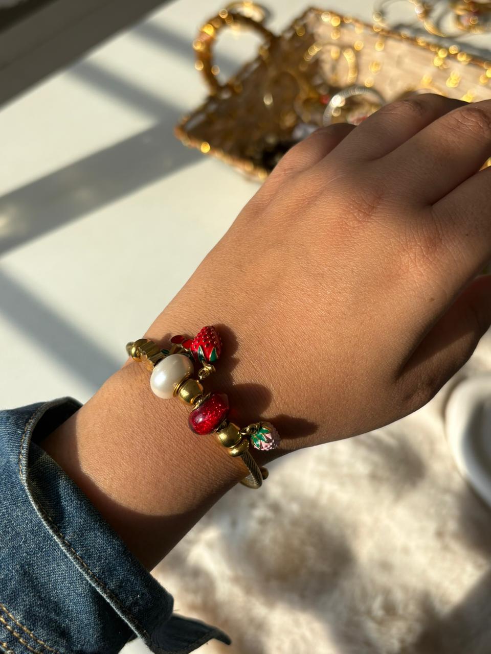 Berry Charm Gold Bracelet