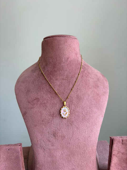 Vintage Bloom Enamel Pendant