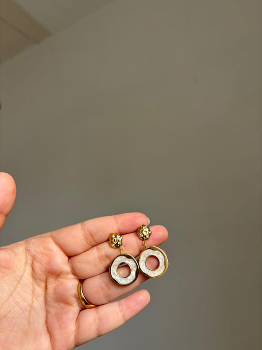 Opalescent Orbit Drop Earrings