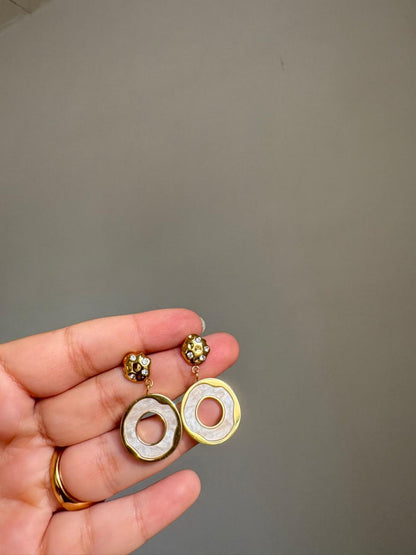 Opalescent Orbit Drop Earrings