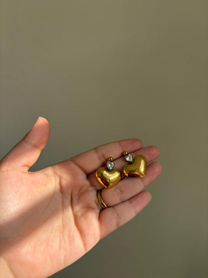 Crystal & Puffed Heart Drops