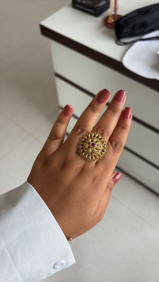 Sunburst Filigree Ring