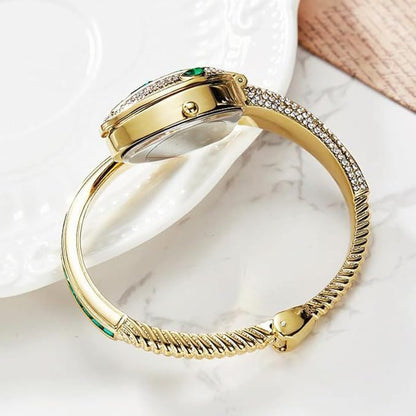 Emerald Serpent Luxe Bracelet Watch