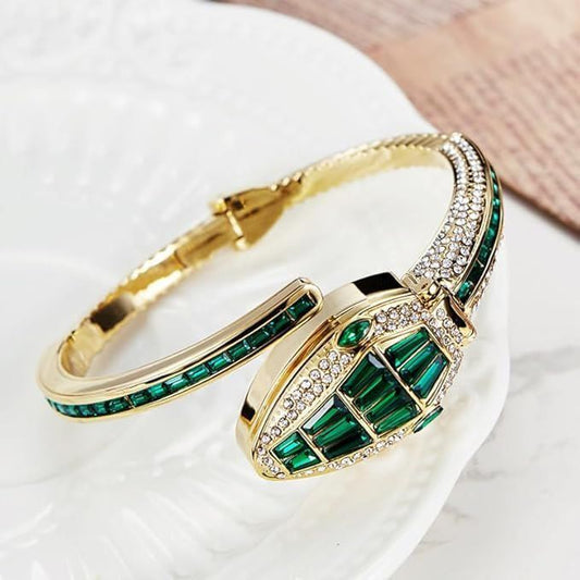 Emerald Serpent Luxe Bracelet Watch