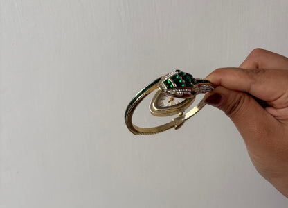 Emerald Serpent Luxe Bracelet Watch