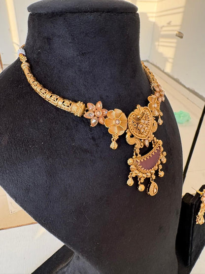 Gulbahar Floral Choker Set