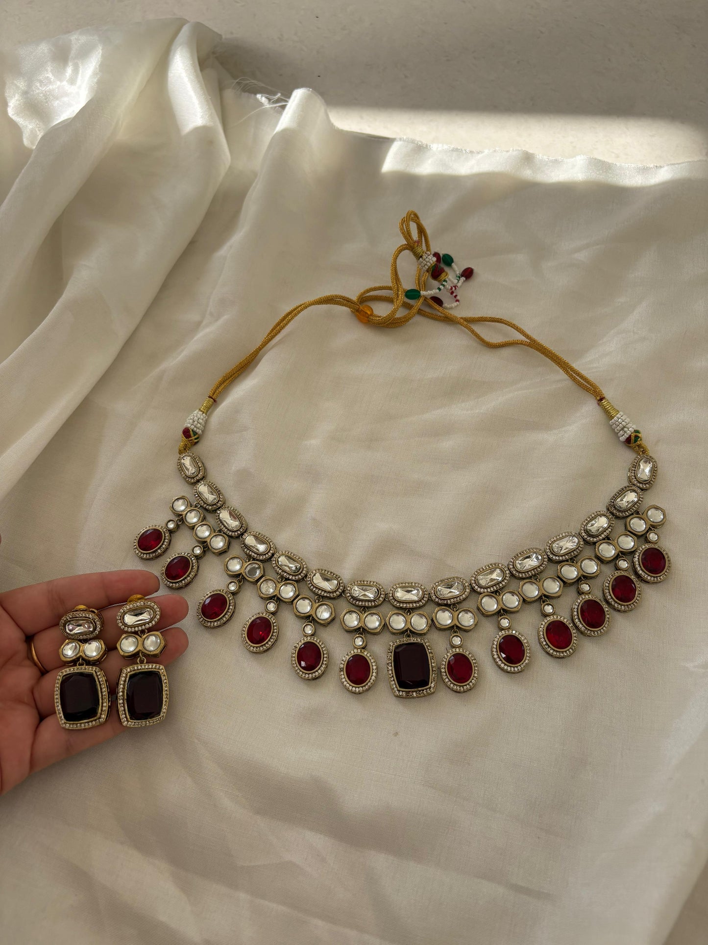 Heritage Kundan Ruby Choker