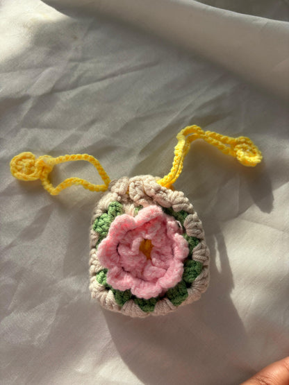 Enchanted Rose Crochet Pouch