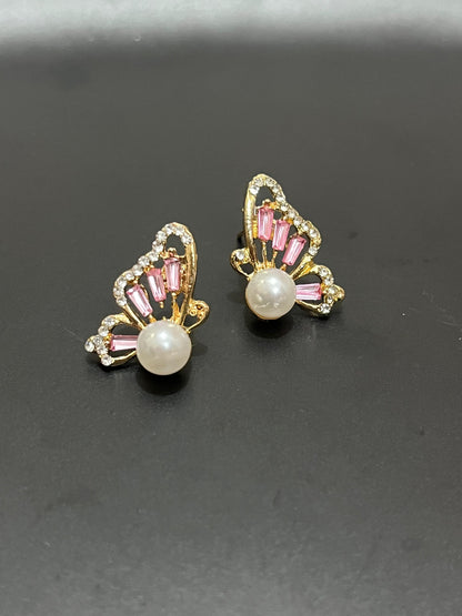 PearlFlit| Pink Earrings🐚🦋