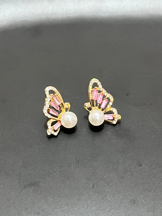 PearlFlit| Pink Earrings🐚🦋