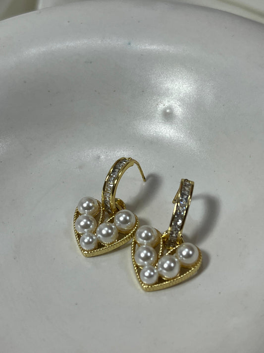 PearlHeart Earrings🤍💗