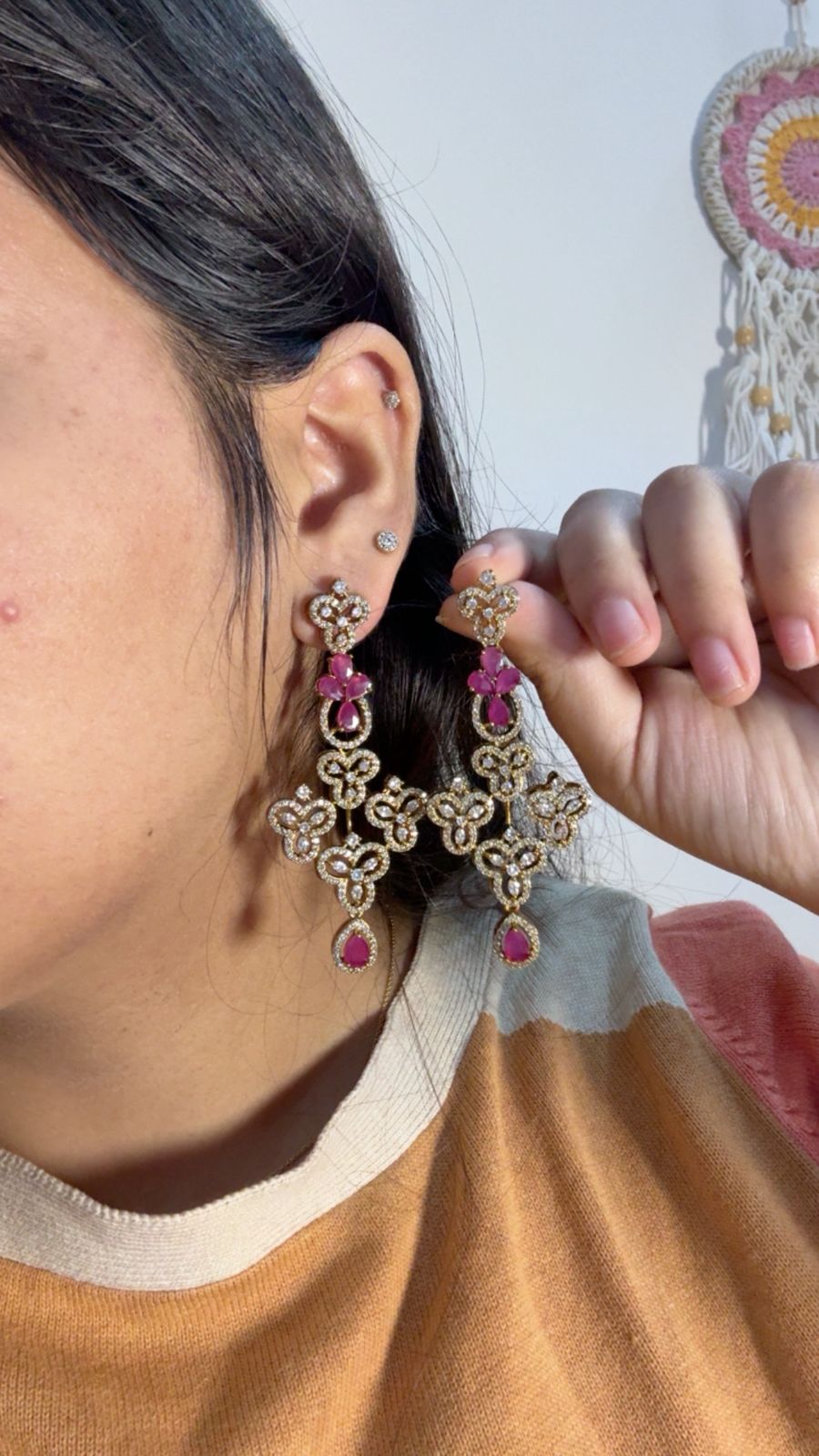 Blush Blossom Dangle Elegance 💫