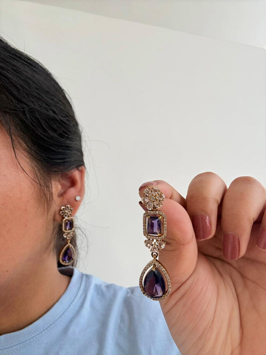 💜 Amethyst Grace Drop Earrings 💎