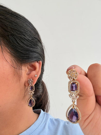 💜 Amethyst Grace Drop Earrings 💎