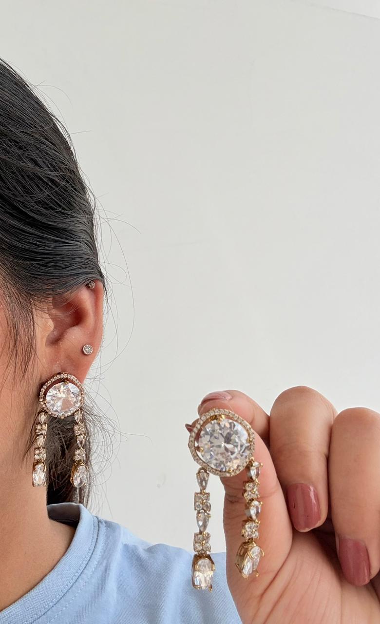 ✨ Celestial Crystal Drop Earrings 💎