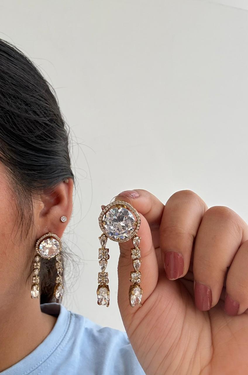✨ Celestial Crystal Drop Earrings 💎