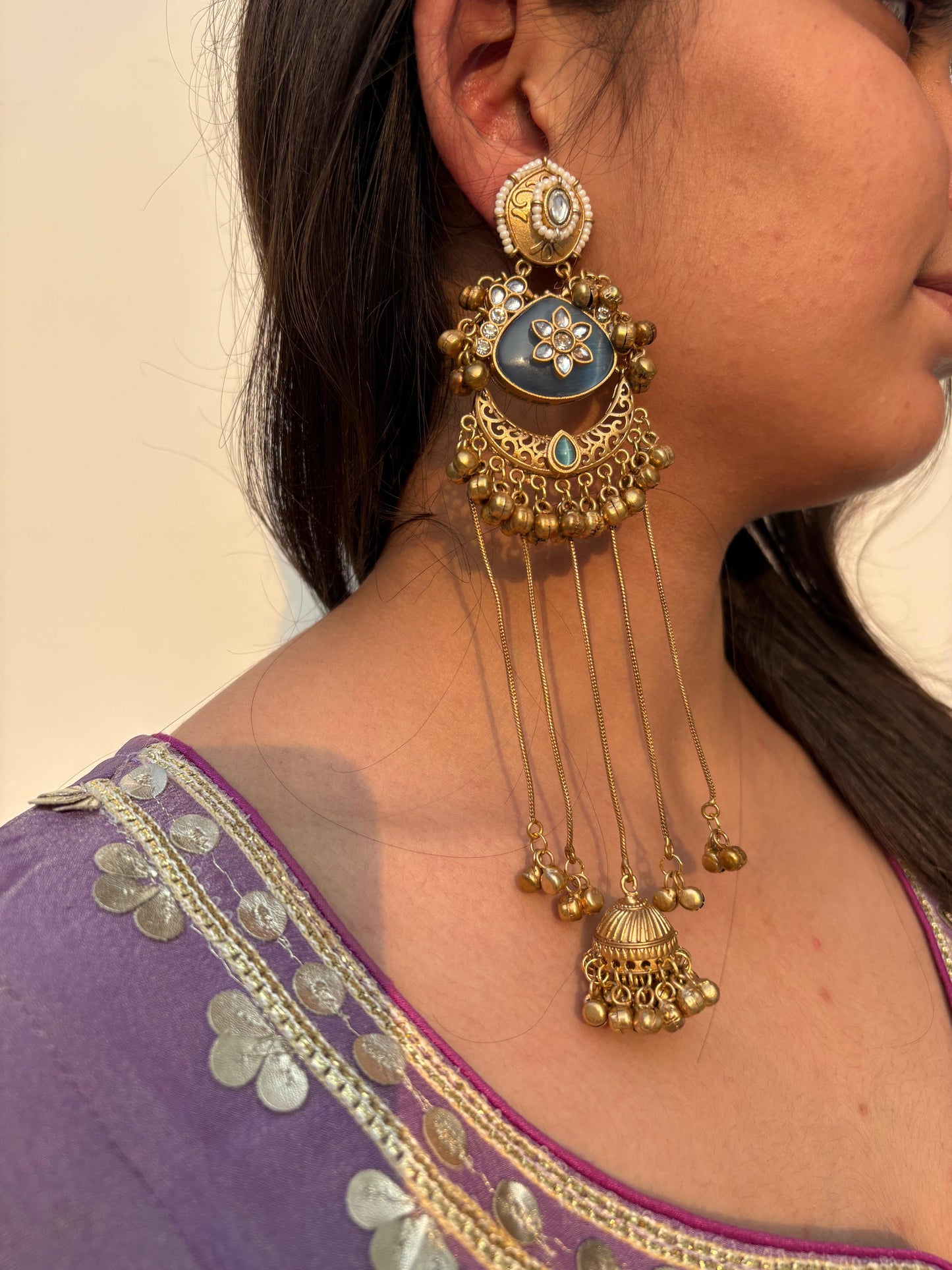Royal Chandbali Jhumka Earrings